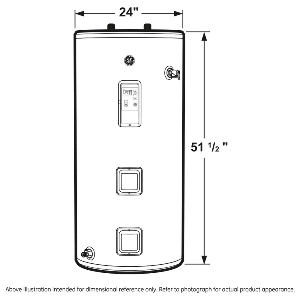 GE Appliances 50-Gallon Smart Short Electric Water Heater with Built-in Wi-Fi in Gray, , large