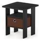HOMLUX 1-Drawer End Table in Americano, , large