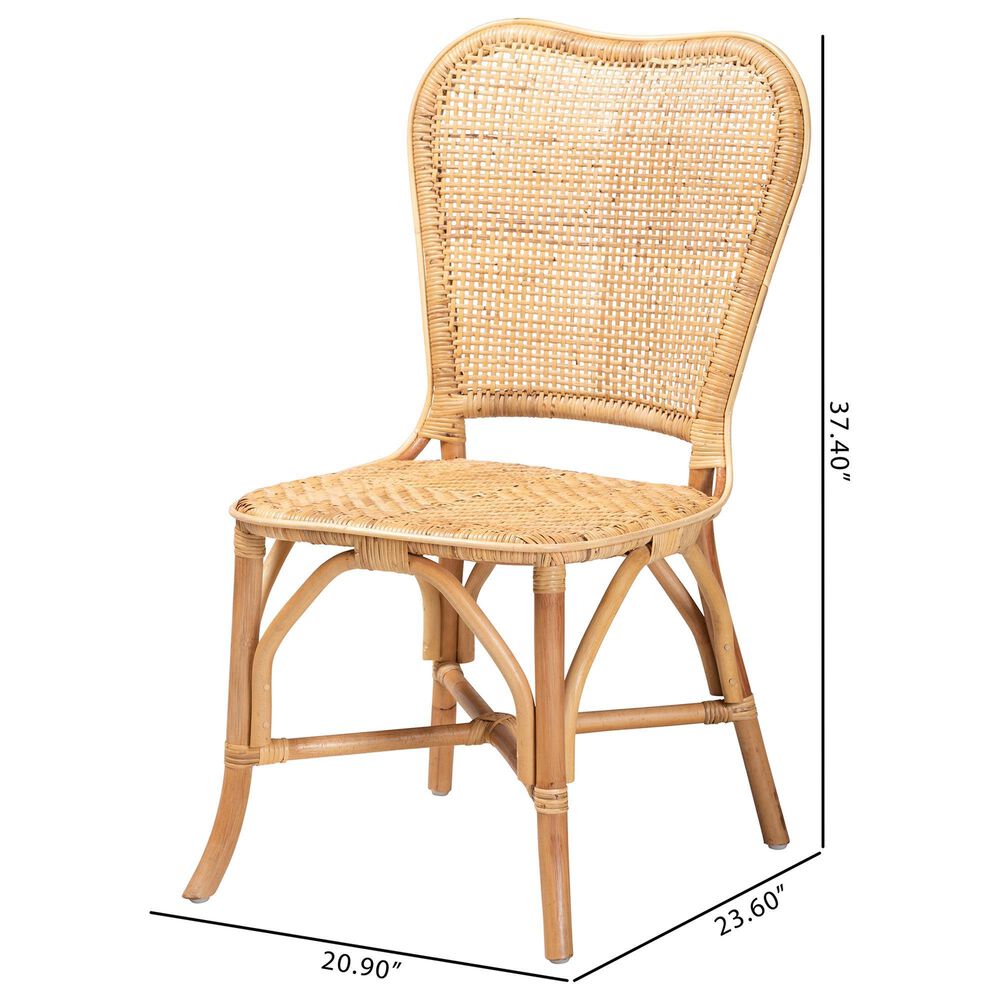 Baxton Studio Irene Side Chair in Natural Brown, , large