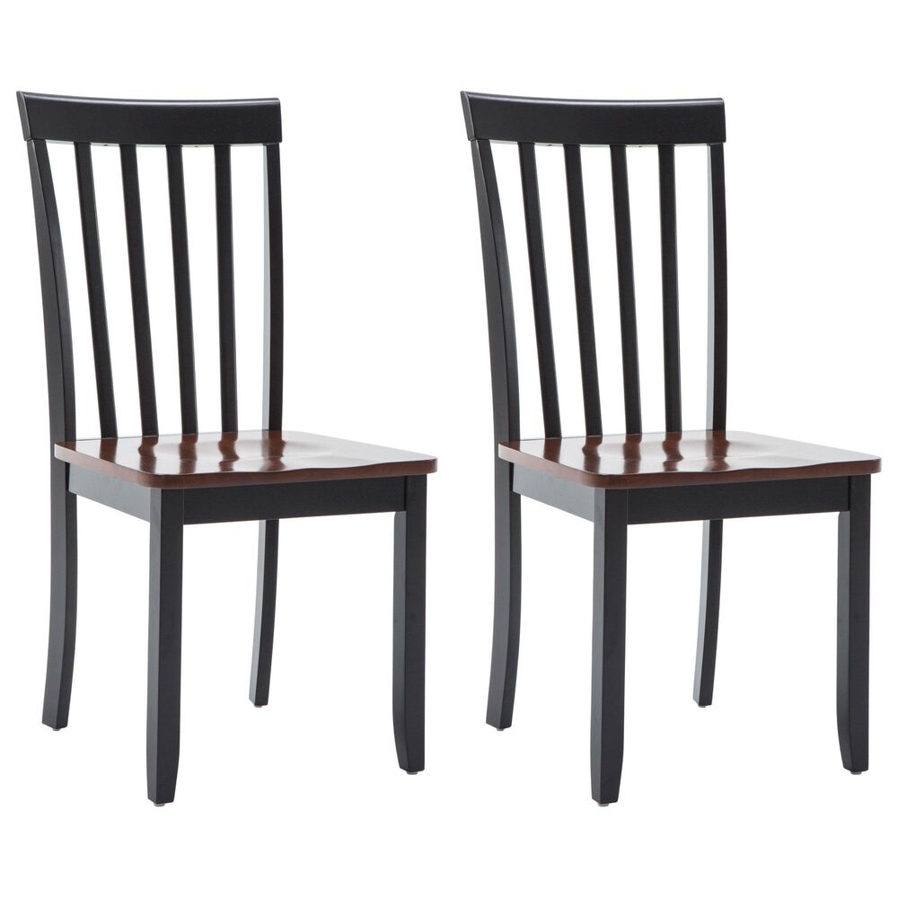 Boraam Industries Bloomington Side Chair in Black and Cherry (Set of 2), , large