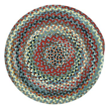 Capel Plymouth 0440-400 7"6" Round Colony Blue Area Rug, , large