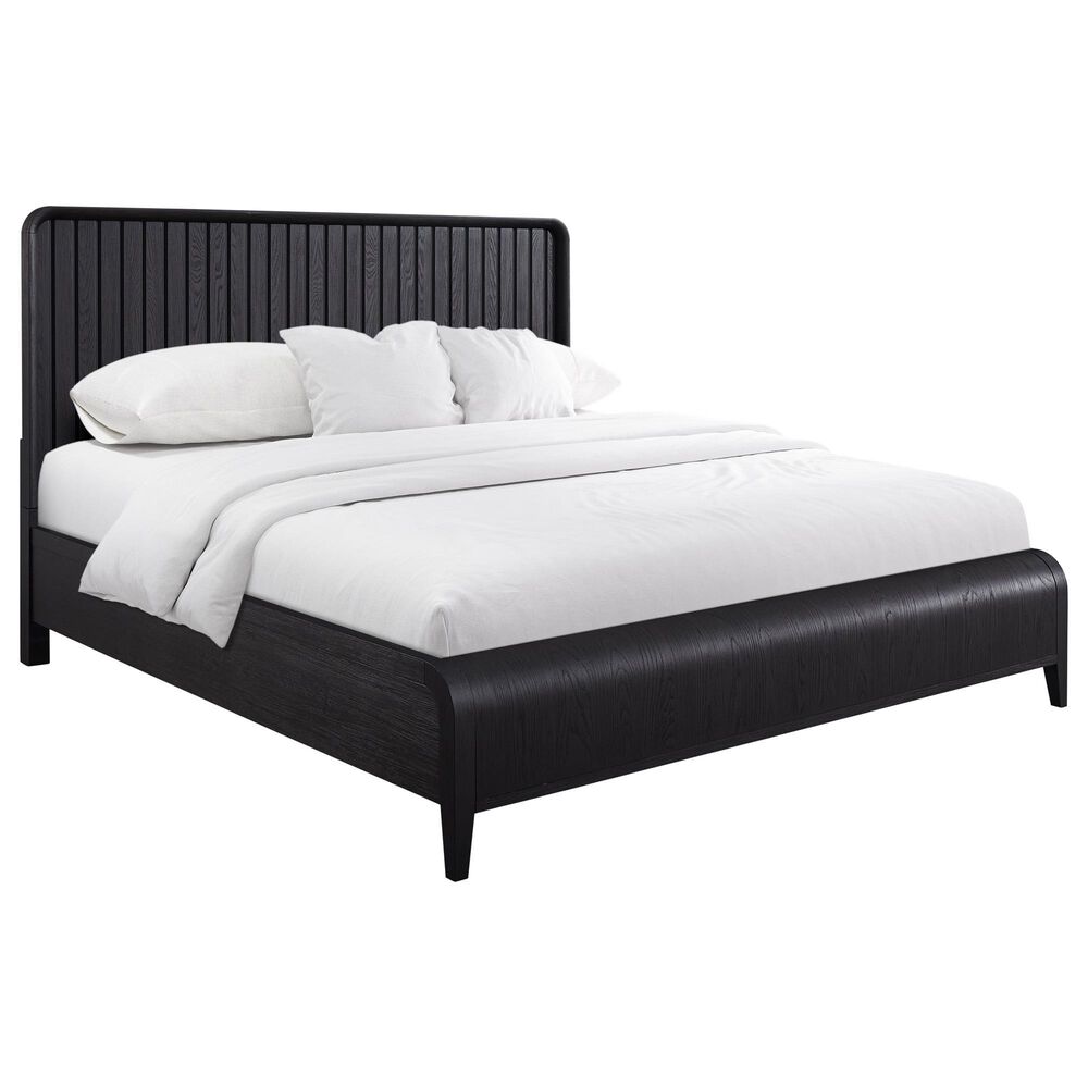 Sterling Timber Elure King Waterfall Panel Bed with Dresser and Nightstand in Peppercorn, , large