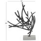 Maple and Jade 24" x 17" Abstract Bar Sculpture in Dark Silver and Grayish-White, , large