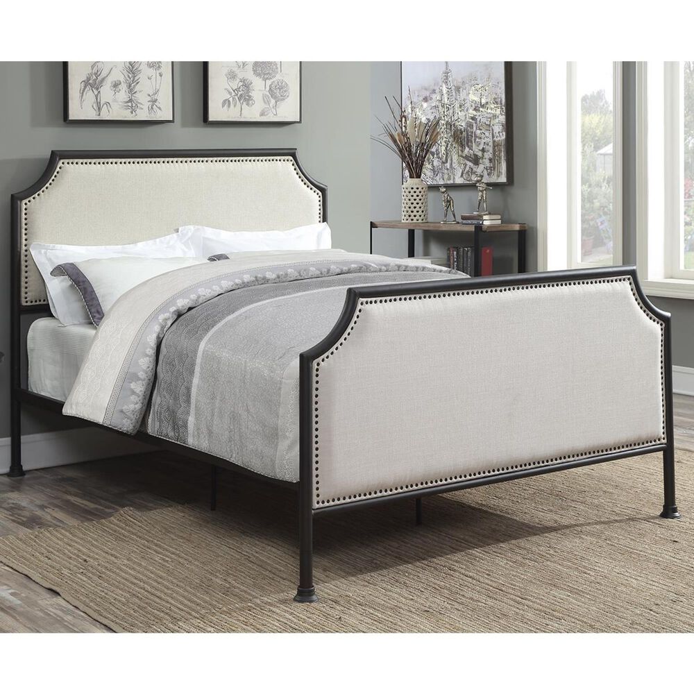 Accentric Approach Accentric Accents Benton Queen One Box Bed in White, , large