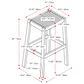 CorLiving Miramar 5-Piece Patio Pub Table Set in White, , large