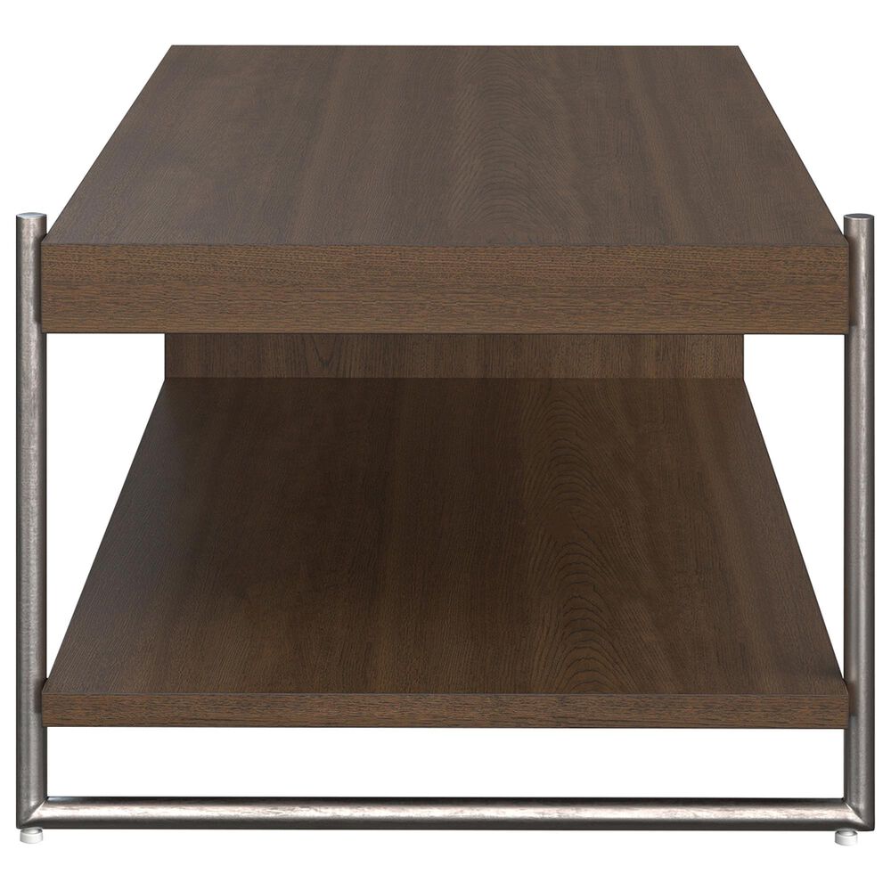 Nicolette Home Baxton Cooktail Table in Sienna Ridge and Brushed Pewter, , large