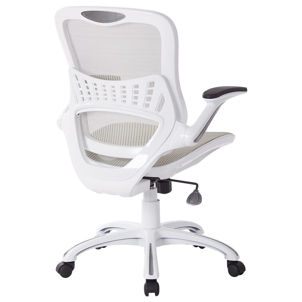 OSP Home Riley Mesh Back Office Chair in White, , large