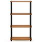 HOMLUX Turn-N-Tube 4-Tier Multipurpose Shelf Display Rack in Light Cherry and Black, , large
