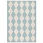 Nourison Positano Geometric Aqua 4" x 6" Indoor/Outdoor Area Rug, , large