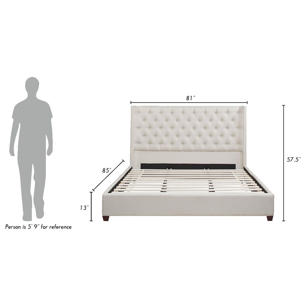Jennifer Taylor Home Manhattan King Platform Bed in Light Beige, , large