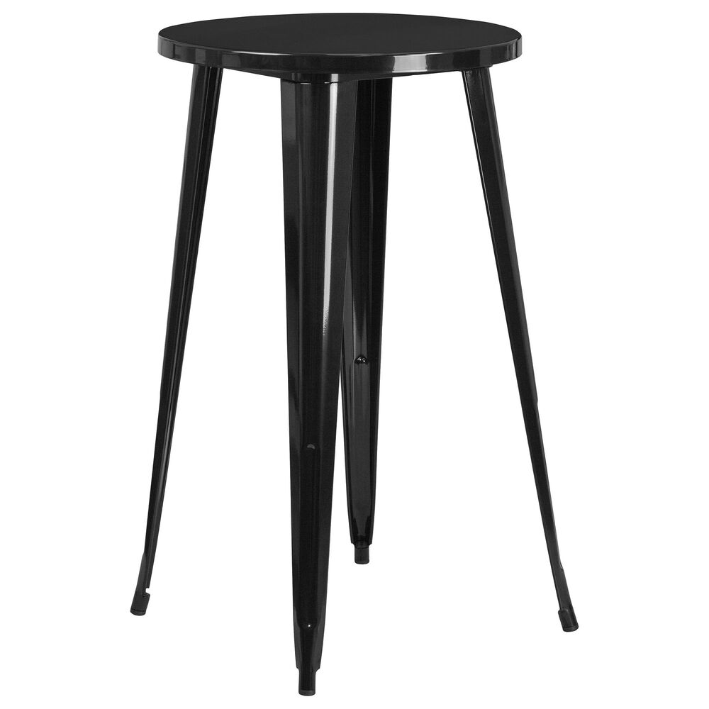 Flash Furniture 5Piece Metal Bar Table Set in Black Nebraska