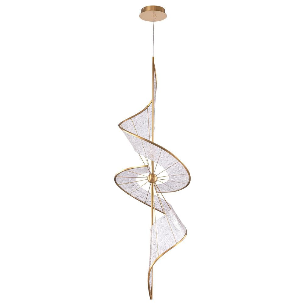 Golden Lighting Aurora 1-Light LED Large Pendant in Brushed Champagne, , large