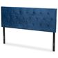 Baxton Studio Felix King Upholstered Panel Headboard in Navy Blue, , large