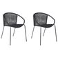 Blue River Snack Outdoor Dining Chair with Rope Seat in Black (Set of 2), , large