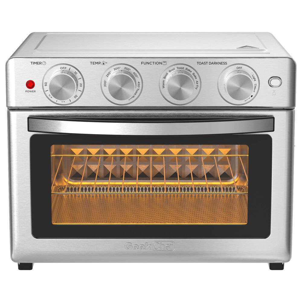 HOMLUX 26 Qt Air Fryer Toaster Oven in Silver, , large