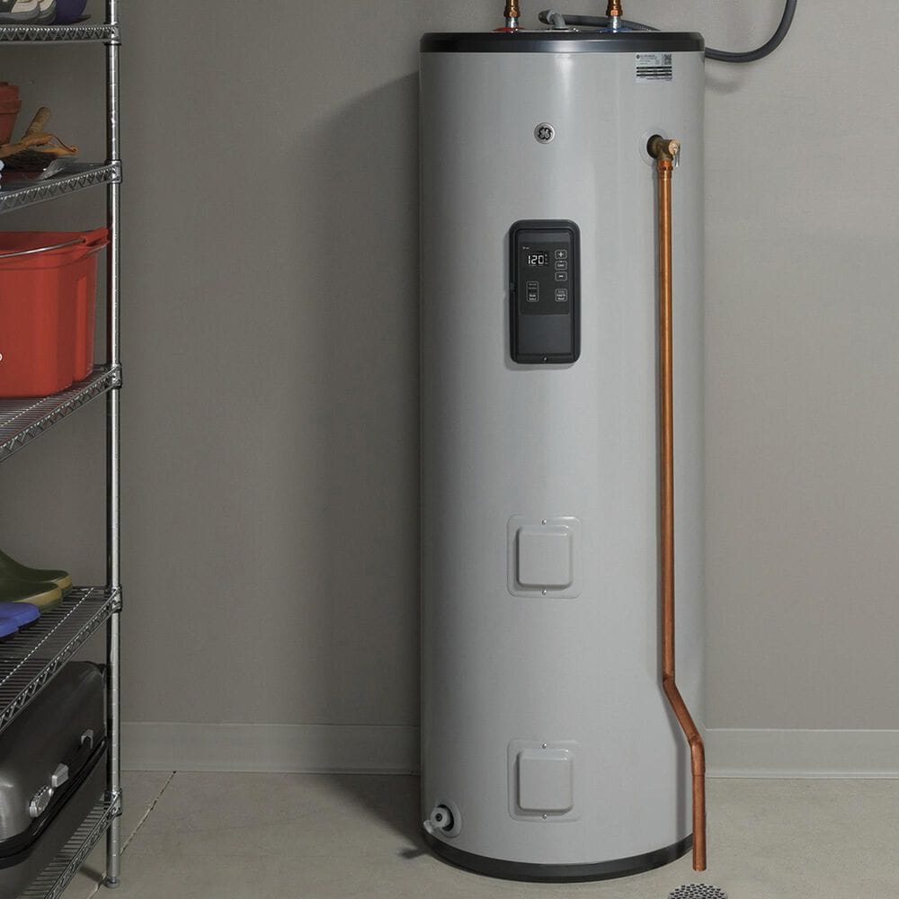 GE Appliances 50-Gallon Smart Tall Electric Water Heater in Gray, , large