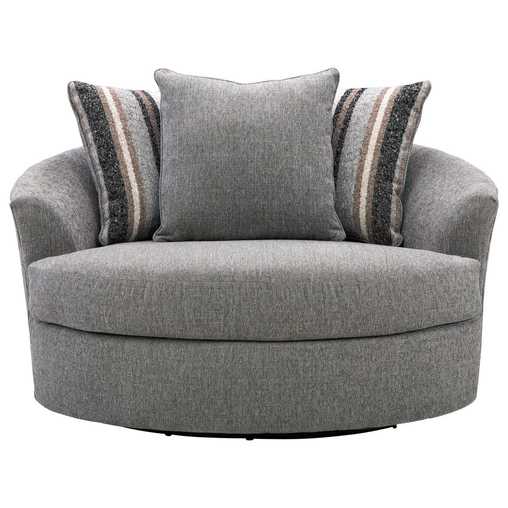 Ashley Creston Heights Oversized Swivel Accent Chair in Smolder, , large