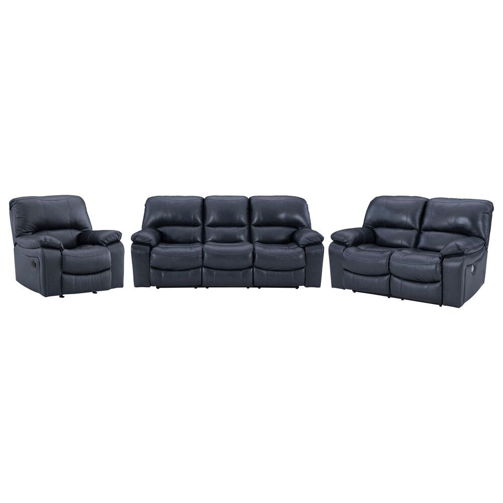 Ashley Leesworth 3-Piece Power Reclining Living Room Set in Ocean, , large
