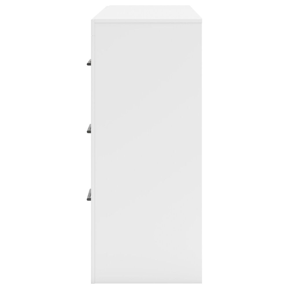 Ashley Charbitt 6-Drawer Dresser in Matte White and Replicated Oak Grain, , large
