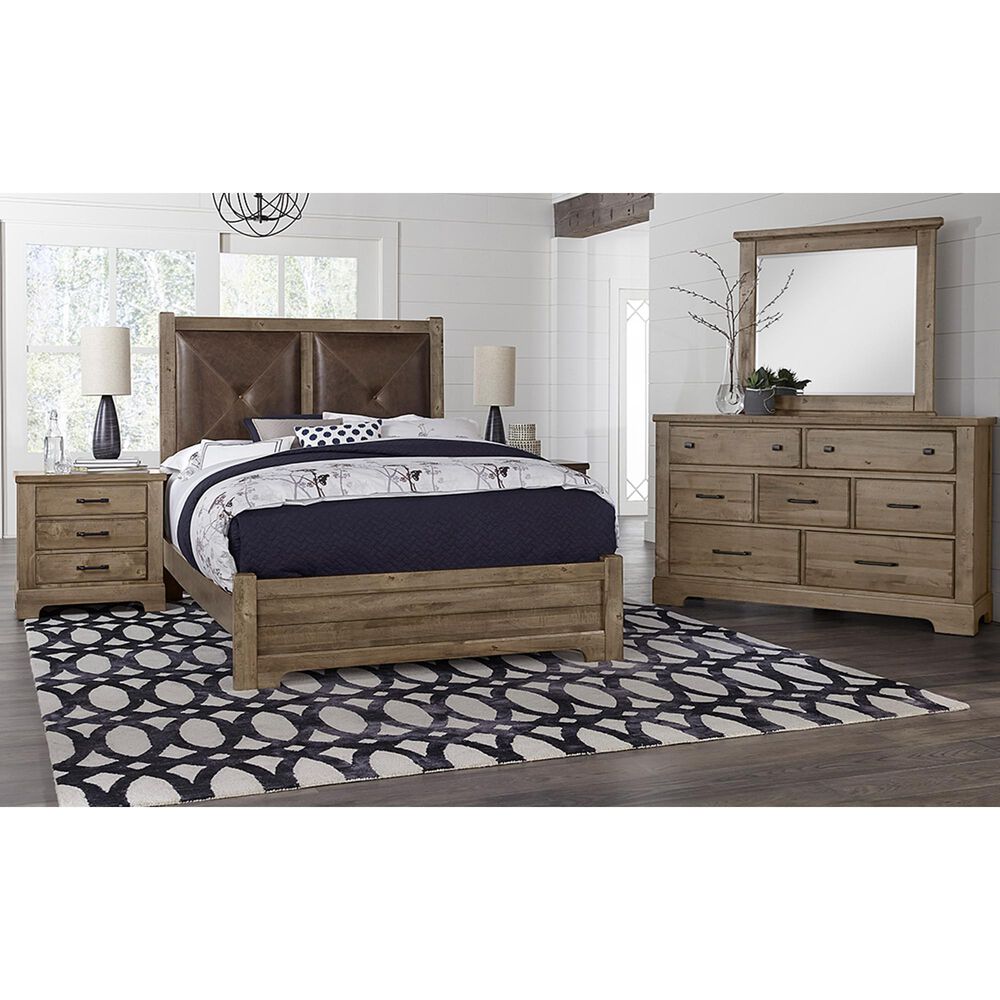 Viceray Collections Cool Rustic 3-Drawer Nightstand in Stone Grey, , large