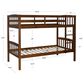 Linon Home Decor Perryton Twin Over Twin Bunk Bed in Warm Oak, , large