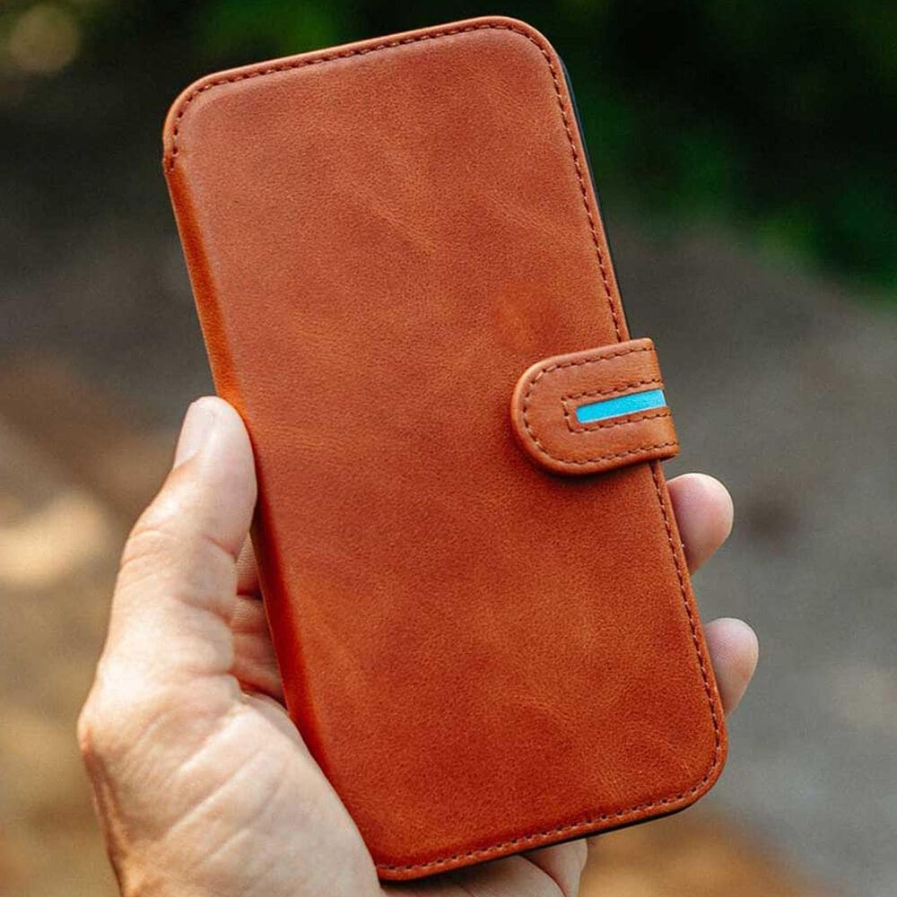 Bluebonnet Cases Executive Leather Wallet Case Folio for iPhone 16 Pro Max in Tuscan Tan, , large