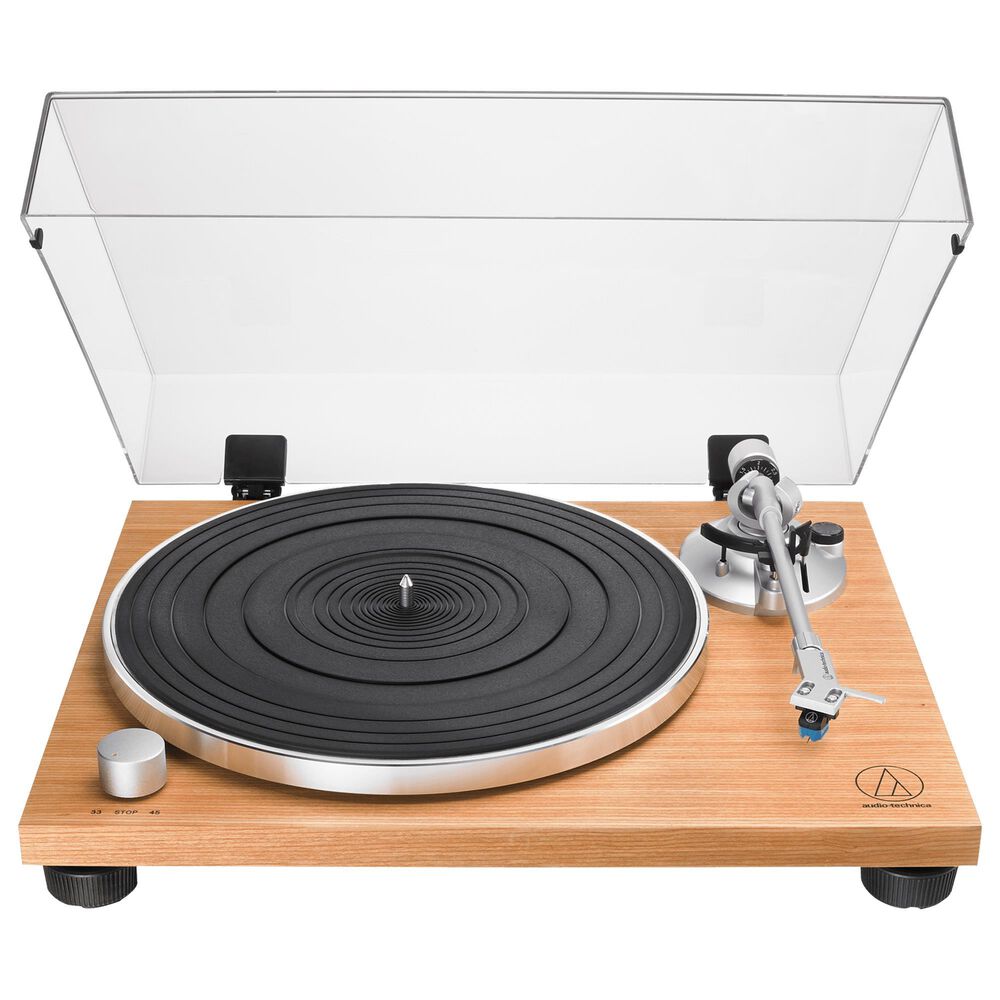 Audio-Technica Fully Manual Belt Drive Turntable in Teak, , large