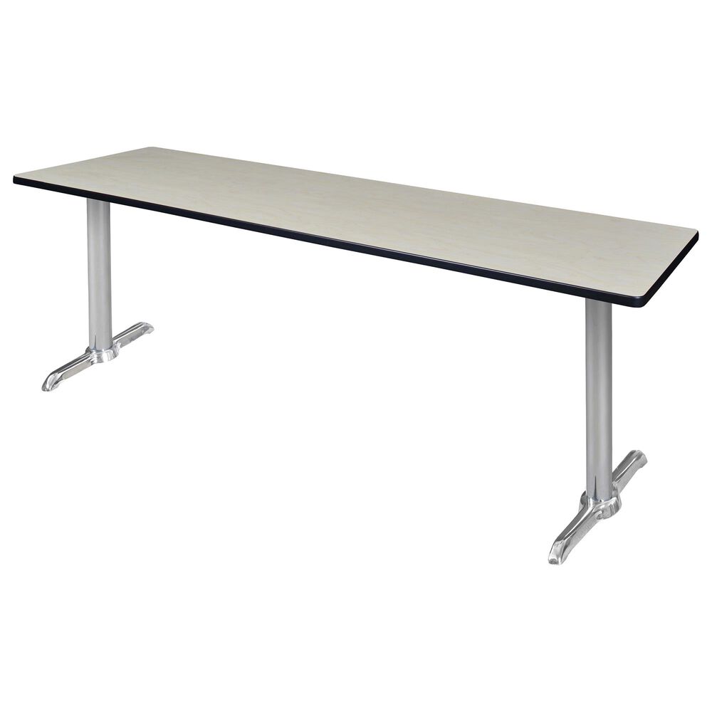 Regency Global Sourcing Via 84" x 24" Training Table in Maple/Chrome, , large
