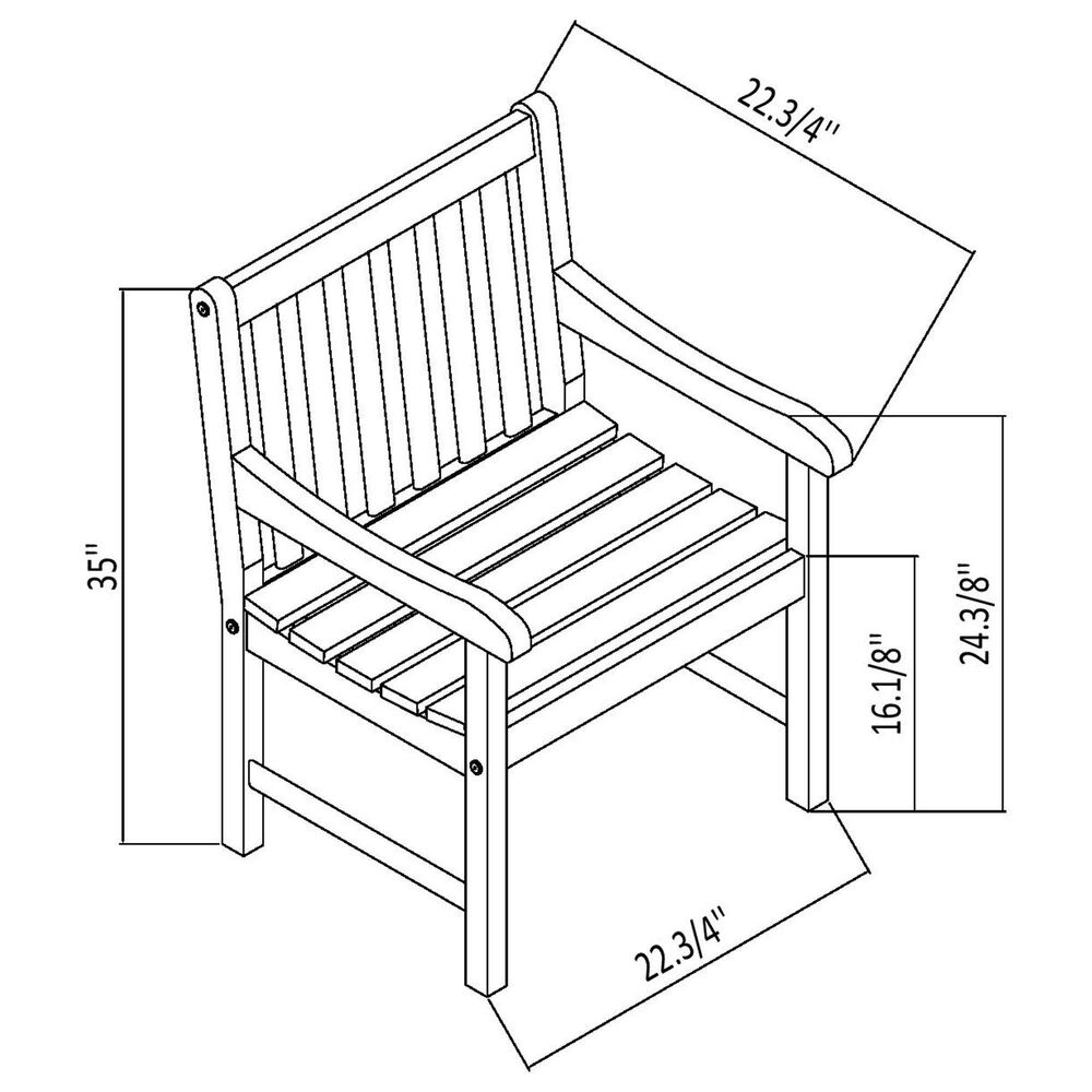International Home Miami Sapo 9-Piece Rectangular Patio Dining Set in Brown, , large