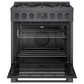 Bosch 30" Freestanding Gas Range in Black Stainless Steel, , large