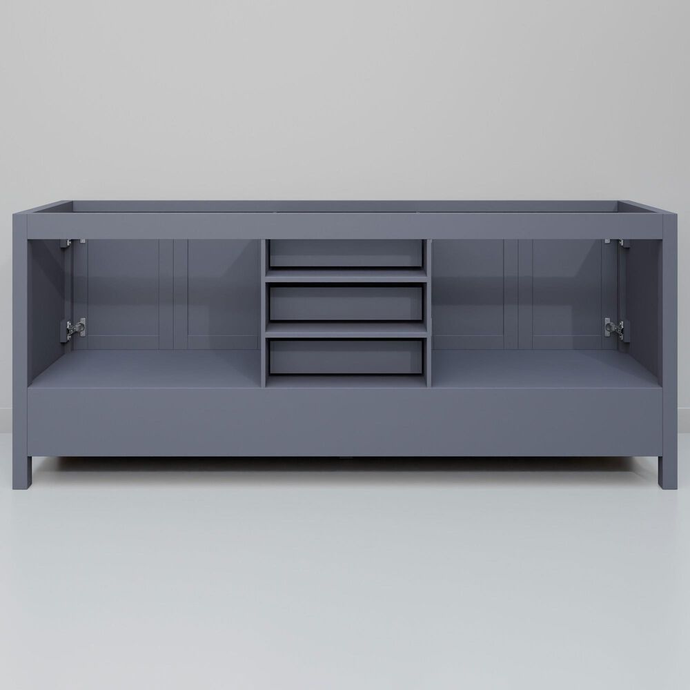 Lexora Home Jacques 72&quot; Double Bathroom Vanity in Dark Grey with 2 cm White Carrara Marble Top and Rectangular Sinks, , large