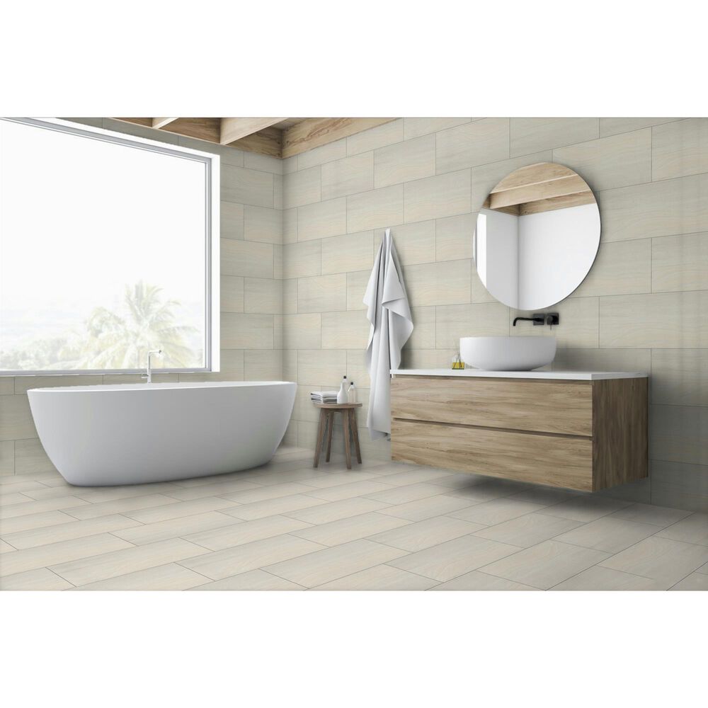Emser Sabe Ivory 12&quot; x 23&quot; Porcelain Tile, , large