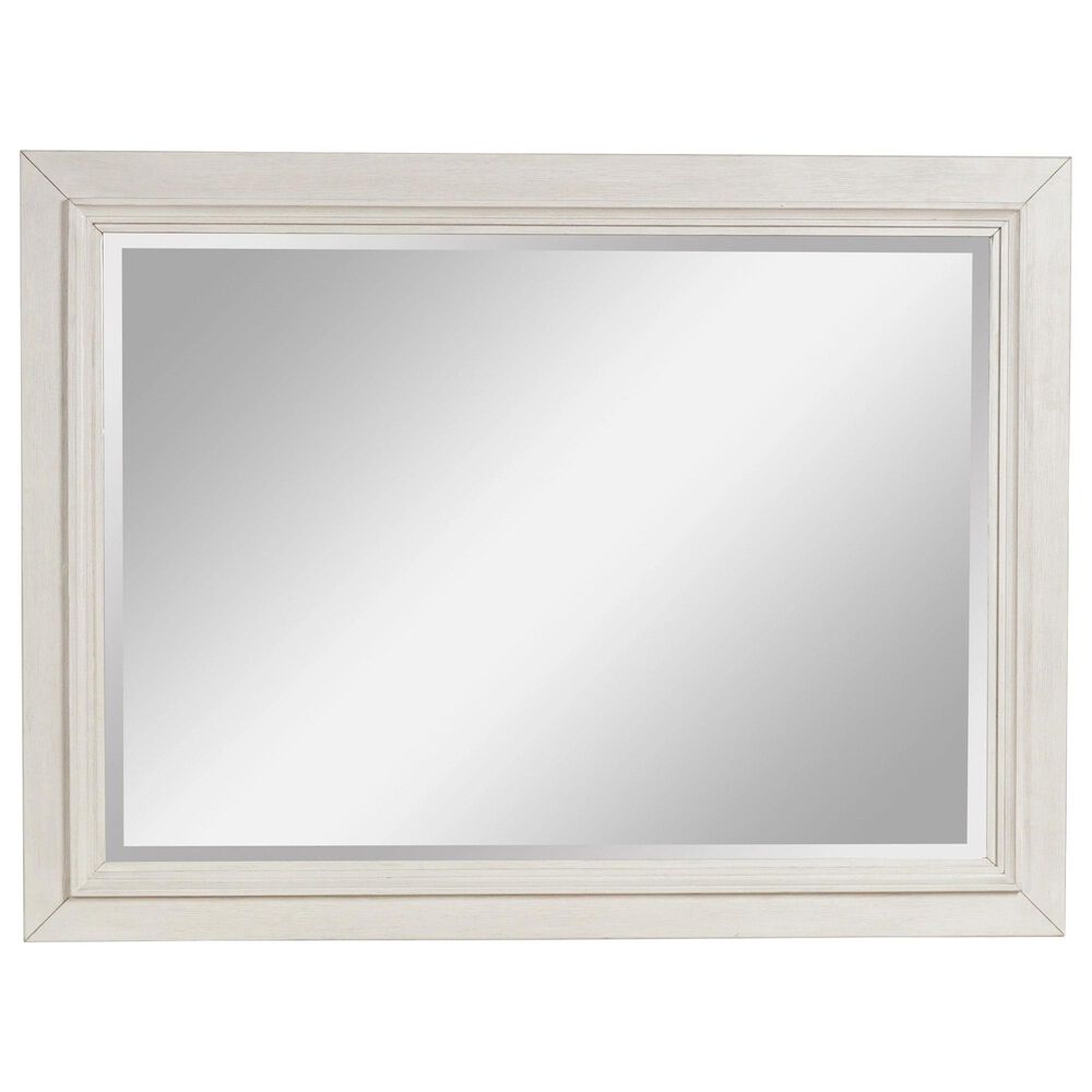Ashley Shaybrock 5-Drawer Dresser and Mirror in Antique White and Brown, , large