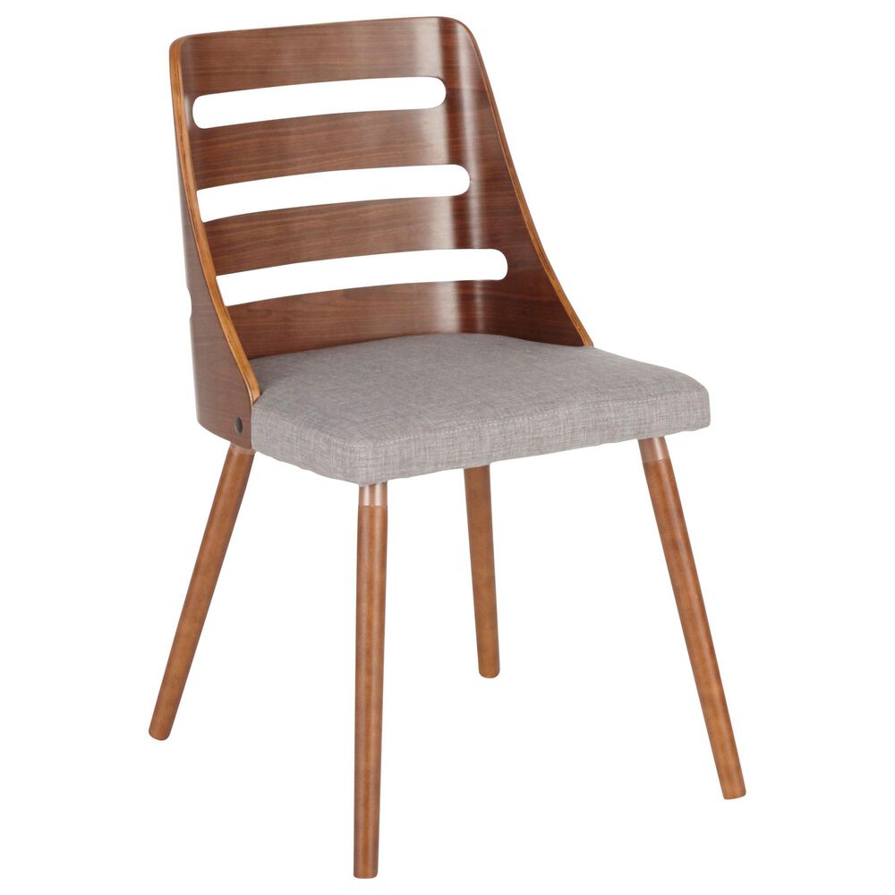 Lumisource Trevi Dining Chair in Grey/Walnut, , large