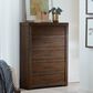 Riva Ridge Modern Loft Queen Panel Bed with Dresser, Chest, and Two Nightstands in Brownstone, , large