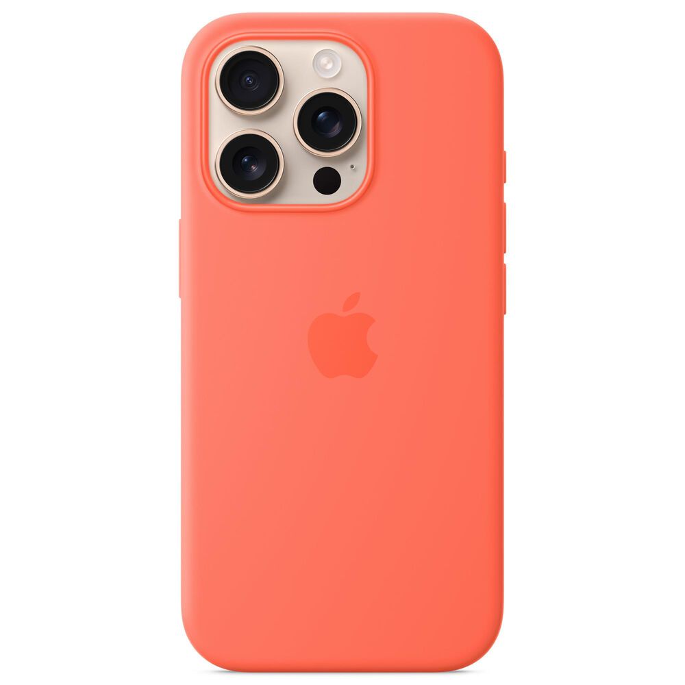 Apple Silicone Case with MagSafe for iPhone 16 Pro in Tangerine, , large