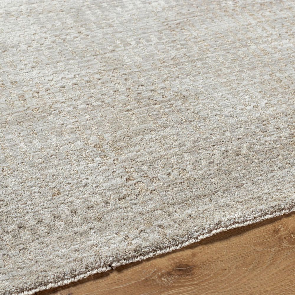 Surya Masterpiece Light Gray and Medium Gray 2'7" x 10' Runner, , large