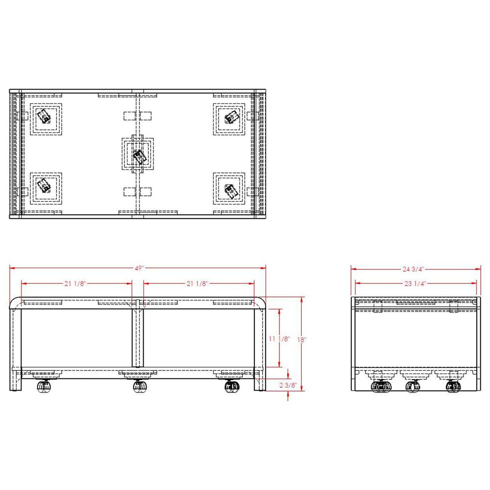 Legends Home Haven Coffee Table in Bourbon Oak, , large