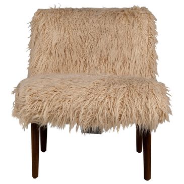 Jonathan Louis Forbes Accent Chair in Sand Llama Fur, , large