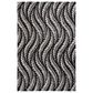 Safavieh Micro-Loop MLP170H 5" x 8" Charcoal and Ivory Area Rug, , large