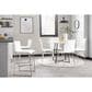 Lumisource Mara Counter Stool with White Cushion in Stainless Steel (Set of 2), , large