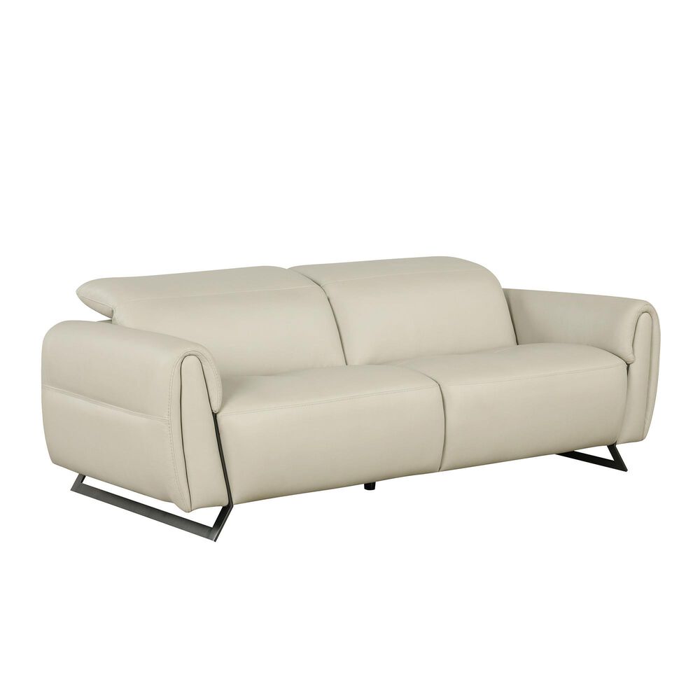Nicoletti Calia Sofas Stationary Leather Sofa in Tortora, , large