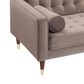 Blue River Somerset Right Sectional Sofa in Taupe Velvet and Gold, , large