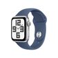 Apple Watch SE GPS 40mm Silver Aluminum Case with Denim Sport Band - S/M, , large