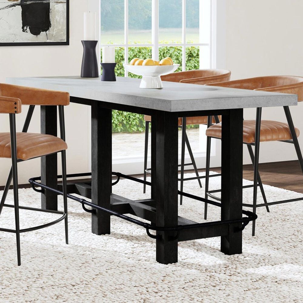 Classic Home Ojai Counter Height Table in Antique Gray and Black - Table Only, , large