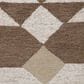 L&R Resources Sinuous Rustic Southwest Geometric 4" Round Brown, Tan and Cream Area Rug, , large