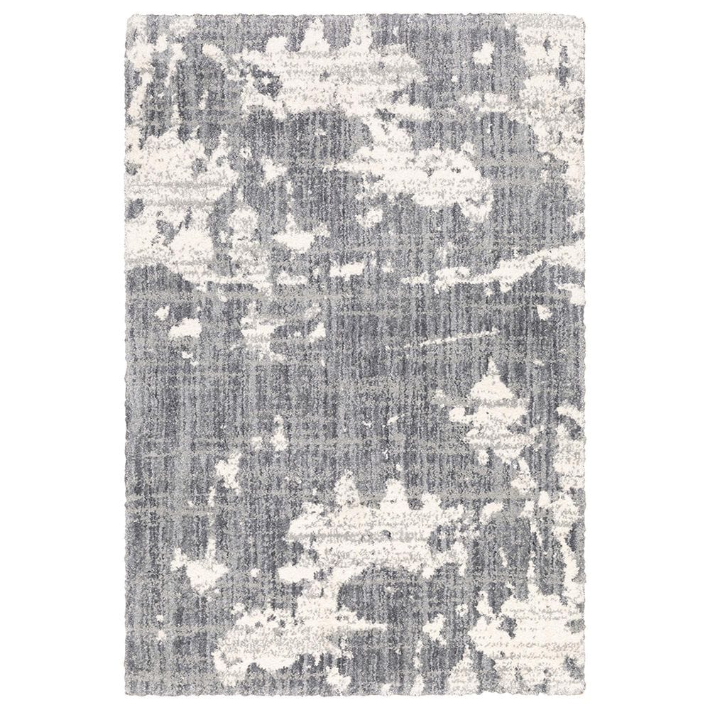 Oriental Weavers Aspen Shag Distressed 003H9 9"10" x 12"10" Gray Area Rug, , large