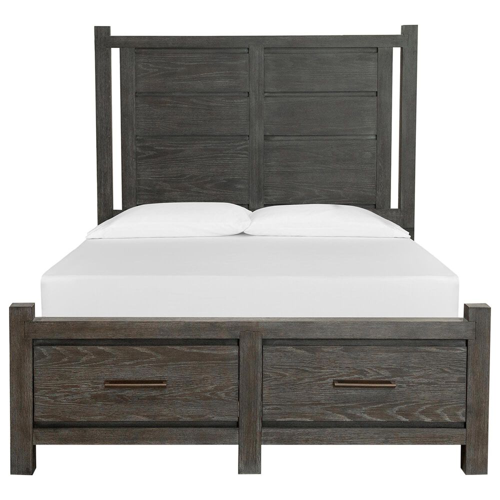 Nicolette Home Plum Creek Queen Storage Bed with Two Nightstands in Ravenwood Black, , large