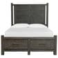 Nicolette Home Plum Creek Queen Storage Bed with Two Nightstands in Ravenwood Black, , large