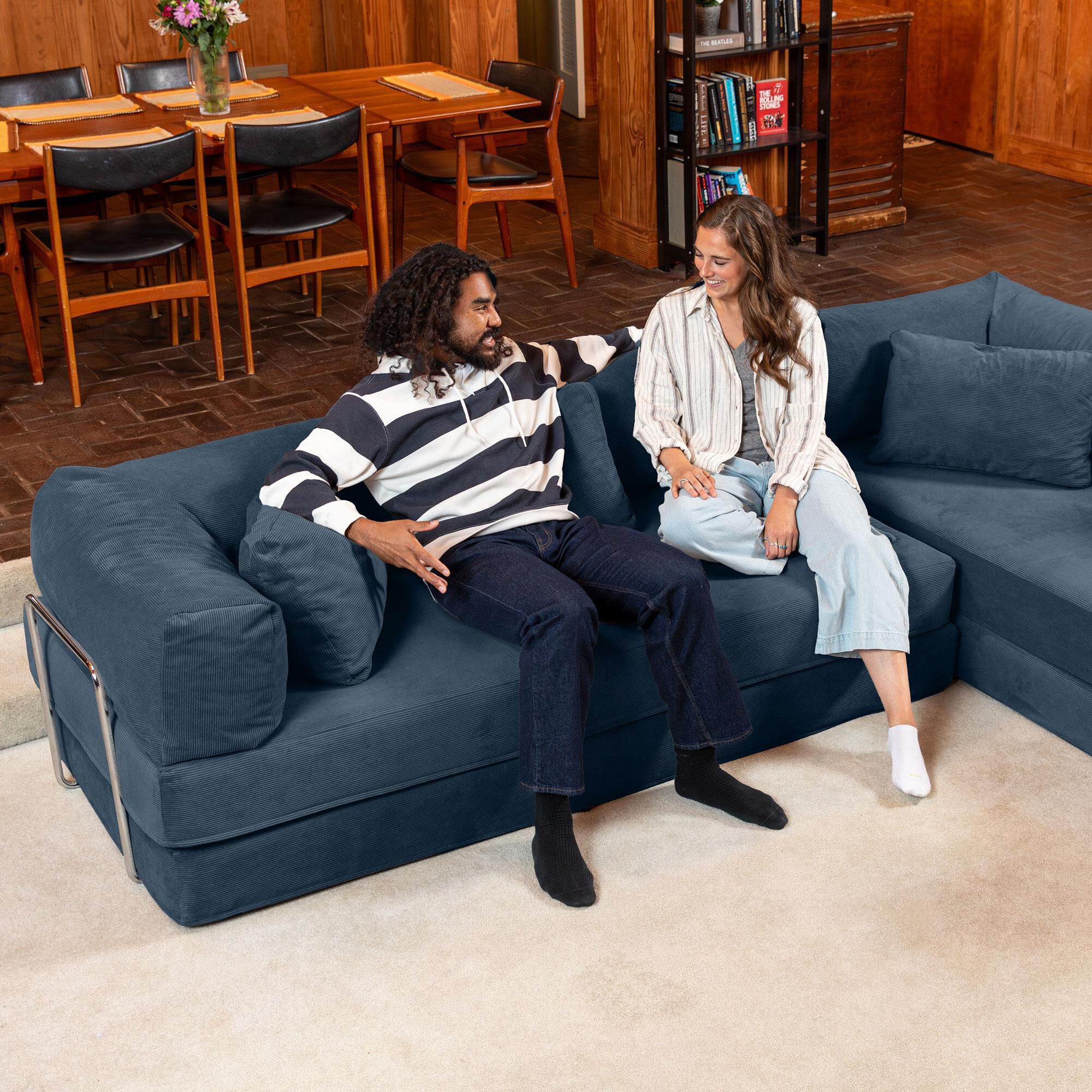 Jaxx Unsofa 2-Piece Modular Right Facing L-Shaped Sectional in